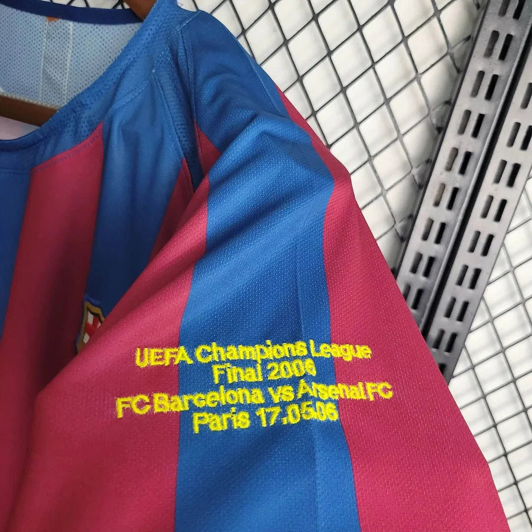 Barcellona 2005 L/S UCL Maglia Home