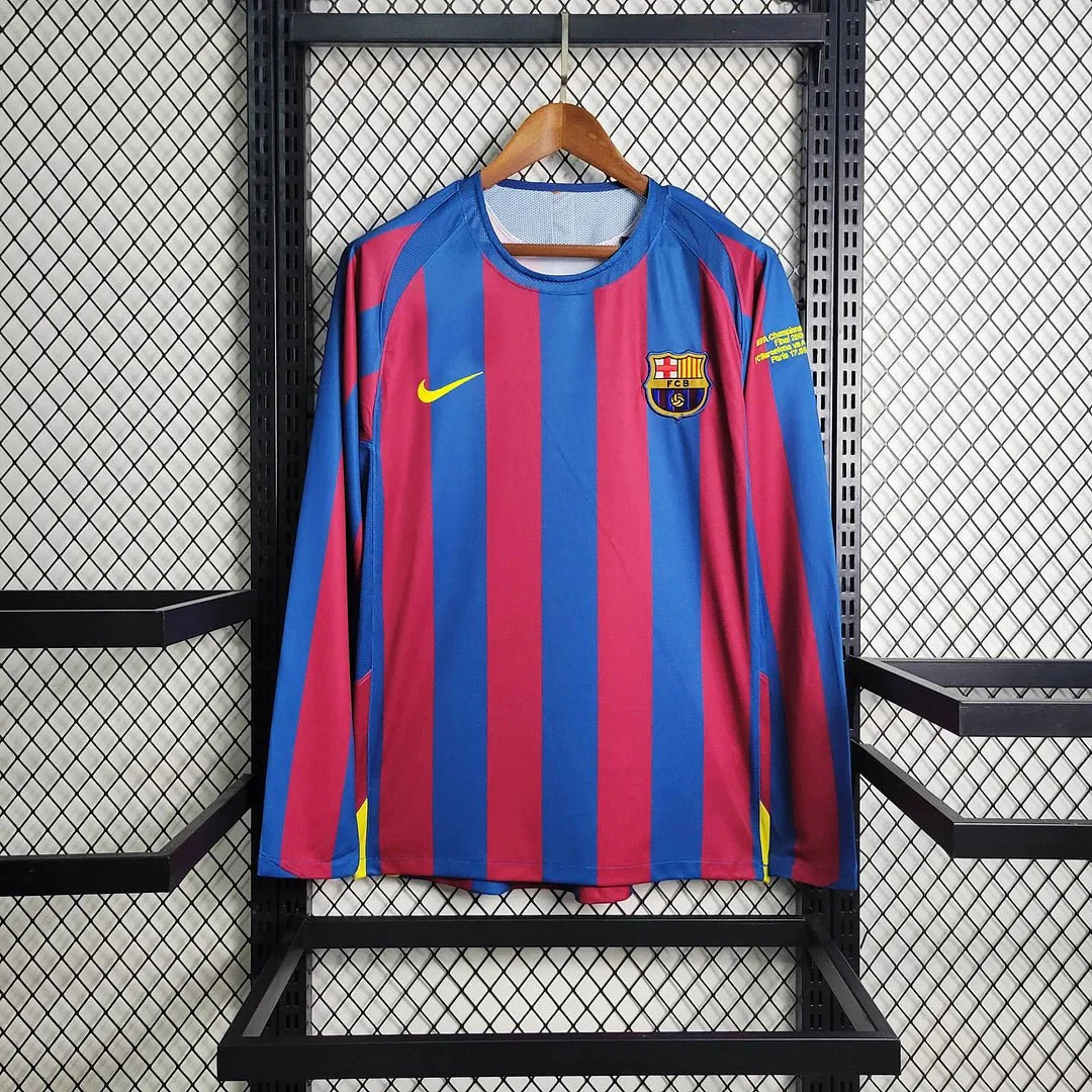Barcellona 2005 L/S UCL Maglia Home