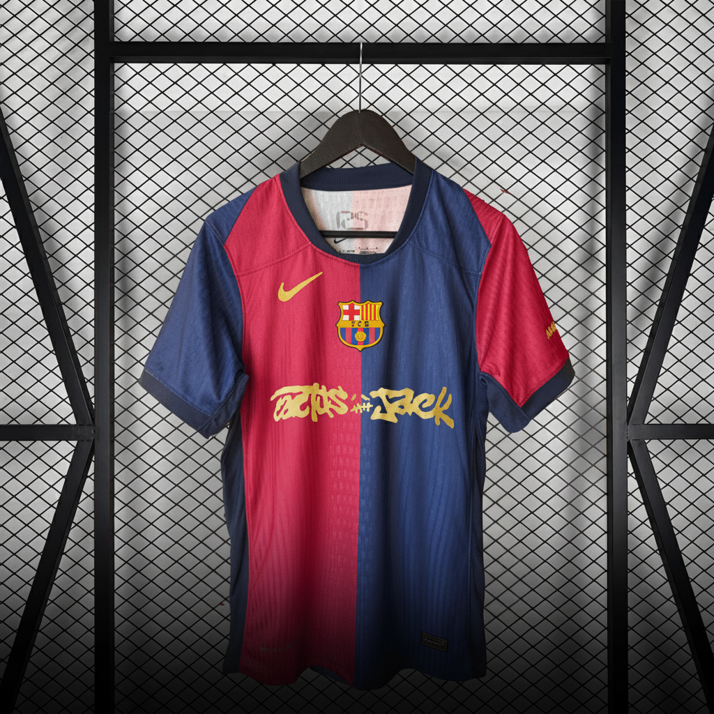 Barcelone × Travis Scott 2024 Domicile Spécial Maillot