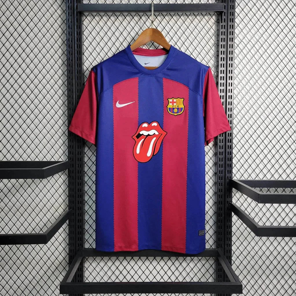 Barcelone x Rolling Stones 2023 Maillot Domicile Spécial