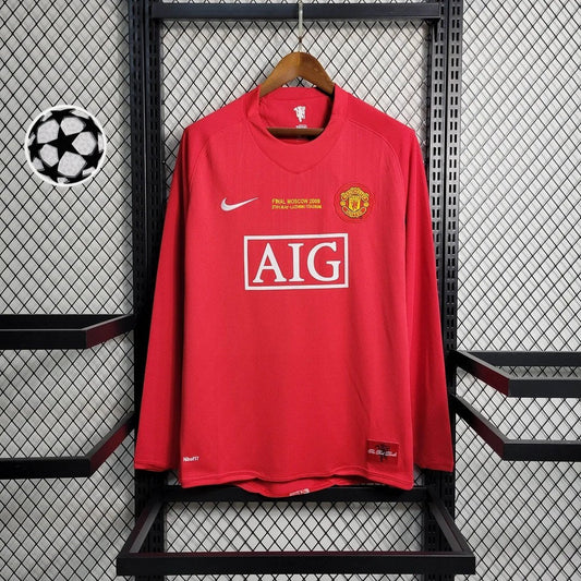 Manchester United 2007 L/S UCL Maglia Home