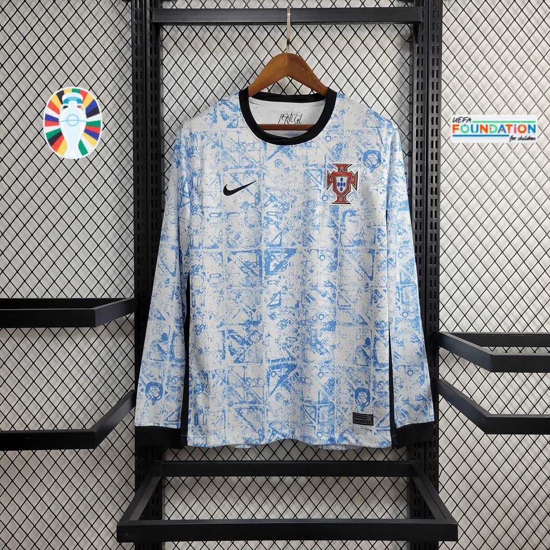 Portugal 2024 Maillot Extérieur Manches Longues