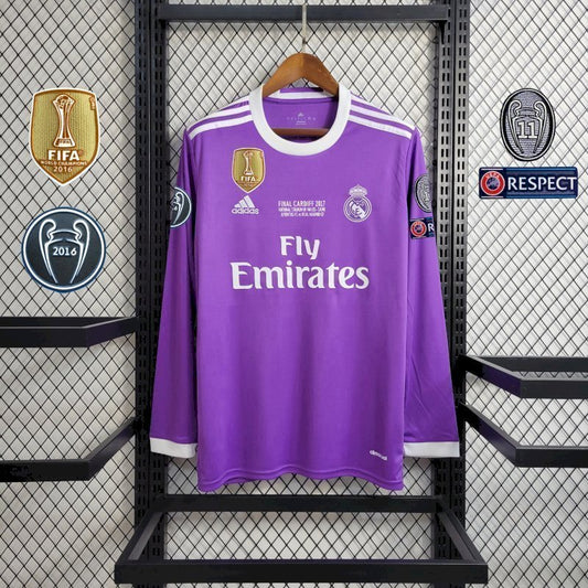 Real Madrid 2016 L/S Away UCL Maglia
