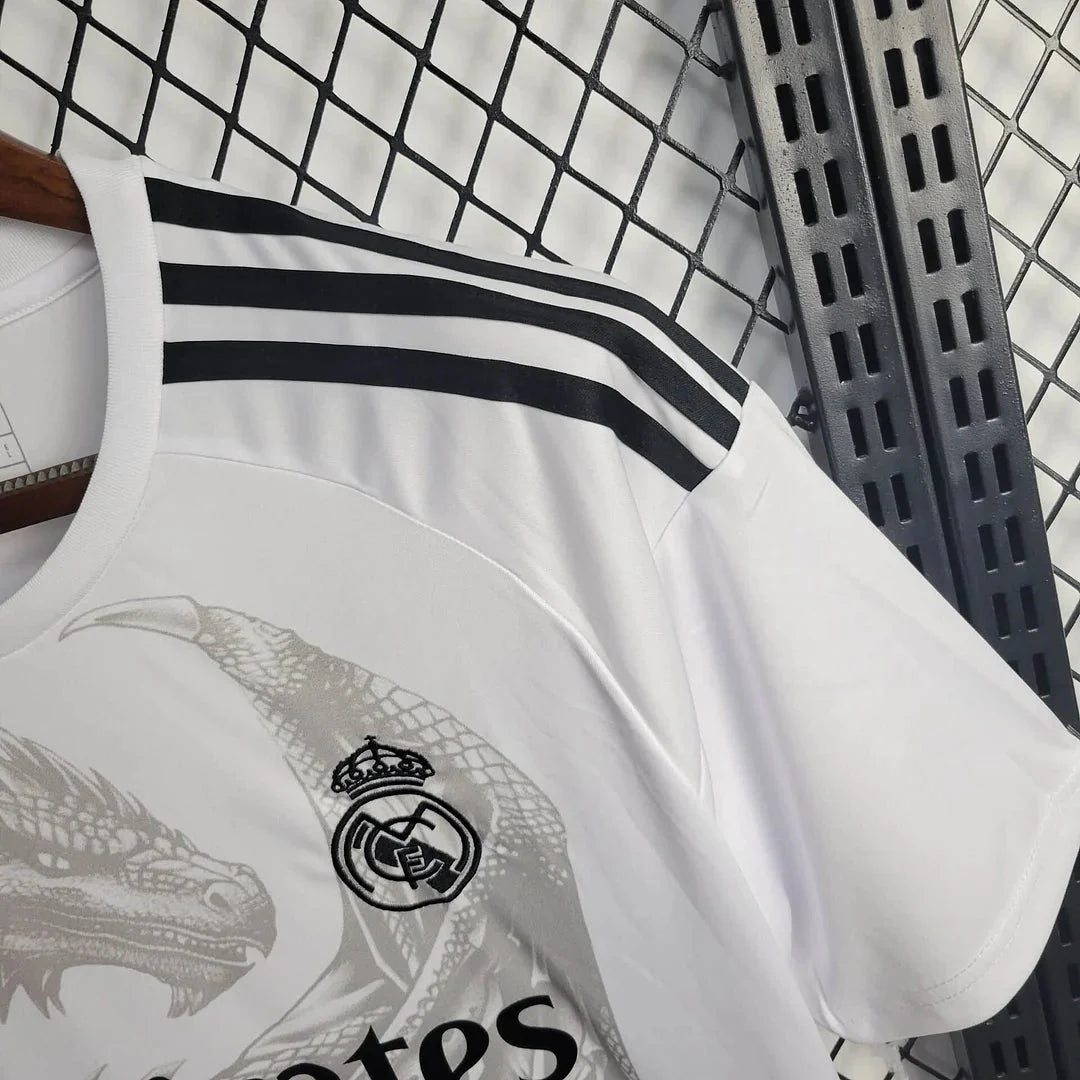 Real Madrid 2025 White Dragon Special Maglia